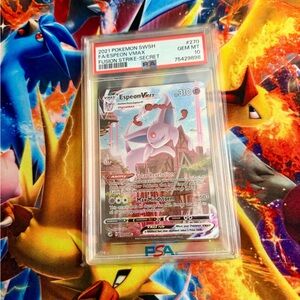 2021 POKEMON SWORD & SHIELD FUSION STRIKE #270 FA/ESPEON VMAX  PSA 10